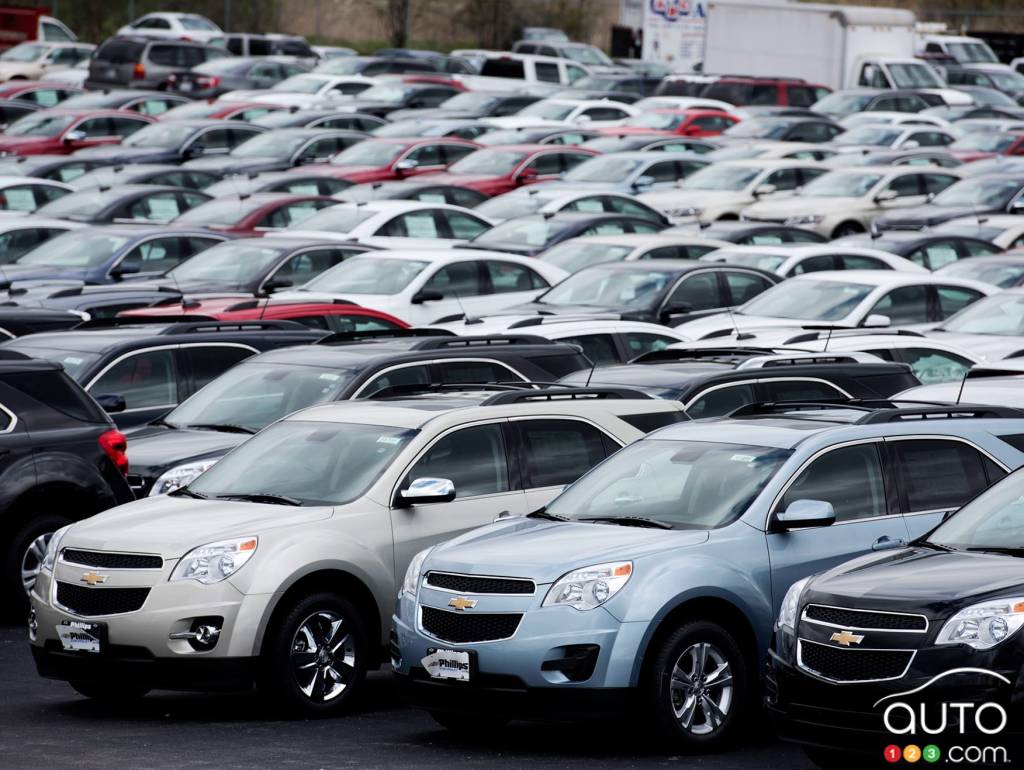 Inventory at a Chevrolet dealership